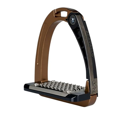 Acavallo Alupro Junior Stirrups, One Size, Black, Set of 2 - color: Bronzy
