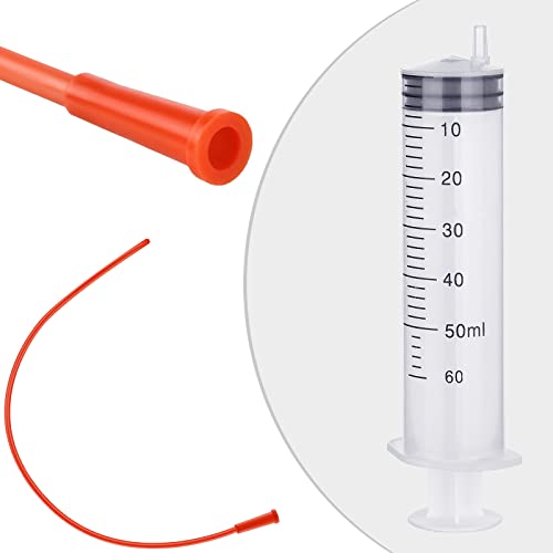 Jutom Puppy Feeding Tube Kit, 5 Pack 8 FR Tube and 5 Pack Kitten Syringe