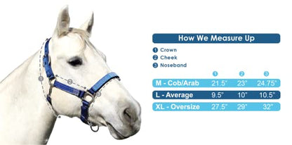 Kensington Premium Breakaway Halter with Padded Nose — Added Breakaway Safety Measures — Snap at Throat for Identical Fit Each Time - color: 2019 - Imperial Jade, size: Large