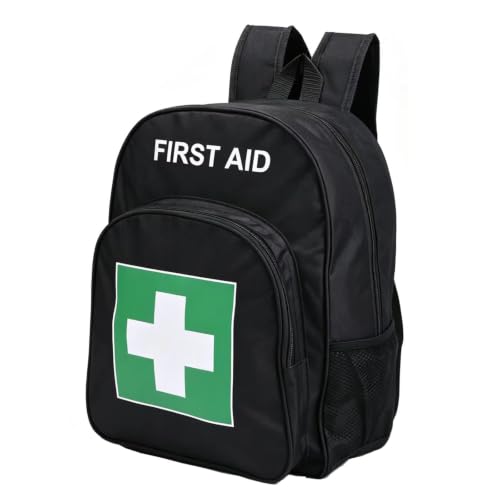 Red Emergency Bag First Aid Backpack Empty Medical First Aid Treatment First Responder Trauma Bags for Hiking Outdoors Travel Camping Pet Dog Cat Daycare (Black Green) - color: Black Green