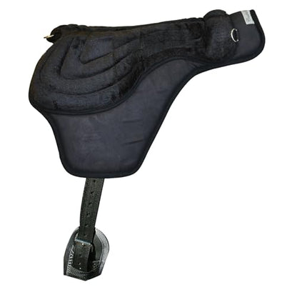 Intrepid International Comfort Plus Western Bareback Saddle, Anti-Slip Horse Saddle Pad, Bareback Pad w/Girth, Trail & Leisurely Riding, Horse Saddle Pads - color: Black
