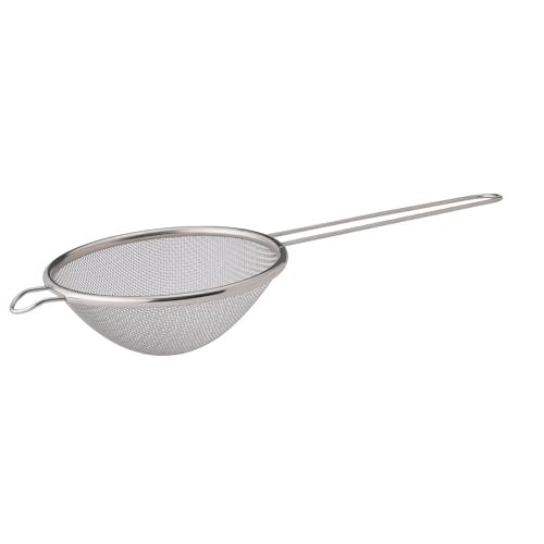 HIC Kitchen Fine Mesh Strainer, 5.5-Inch, 18/8 Stainless Steel | Helper Handle, Fine Mesh Filtration, Rustproof, Dishwasher Safe, Hangable - size: Mesh, 5.5-Inch