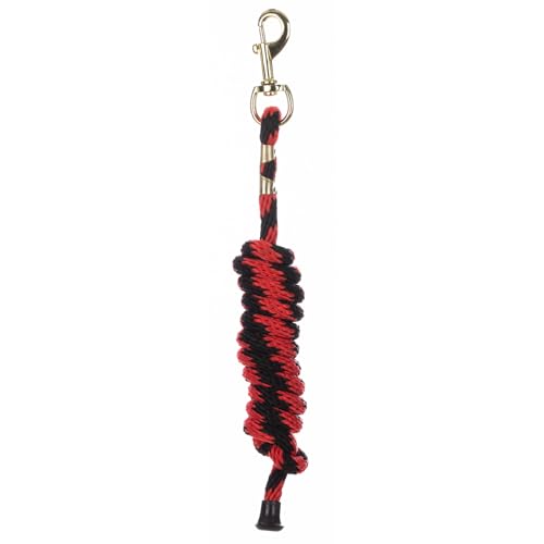 Equinavia Stella 8' Lead Rope with Snap Buckle - Red/Black - One Size - color: Red/Black