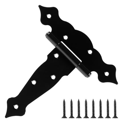 TDCHINGES Gate Hinges Heavy Duty 6 Inch 6 Pack T Strap Garden Shed Doors - size: 6Pack-6inch