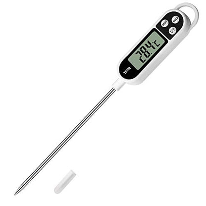 Digital Meat Food Thermometer for Cooking Kitchen BBQ, Probe Instant Read Thermometer with Long Probe for Candy Candle Milk Yogurt Deep Fry Roast Baking Temperature - size: 24.4 x 2.5 x 1.5 cm