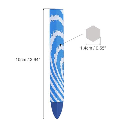 PATIKIL Lumber Marking Crayons, 6 Pack 4"x0.55" Hex Wax Tire Marker Crayons Blue - color: Blue