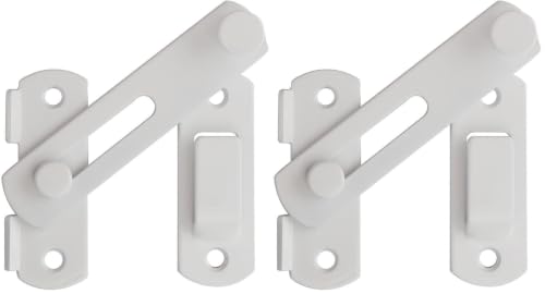 Alise 4 inch Flip Latch Gate Latches, Safety Door Lock for Barn Wood Fence Sliding French Doors,Heavy Duty SUS304 Stainless Steel Gate Hardware White Finish MS9500-W (Pack of 2) - color: White Finish, size: 4 Inch (Pack of 2)