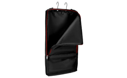 QWORK Bridle Bag with Hooks, Horse Harness Bag, Horse Tack Carry Bag, with 3 Prong Tack Rack, Black