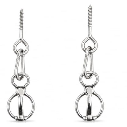 2PCS Magnetic Release Horse Tie Ring Safe Tack with Eye Bolt Quick Snap to Prevent Horses from Pulling Back Reduce Stress