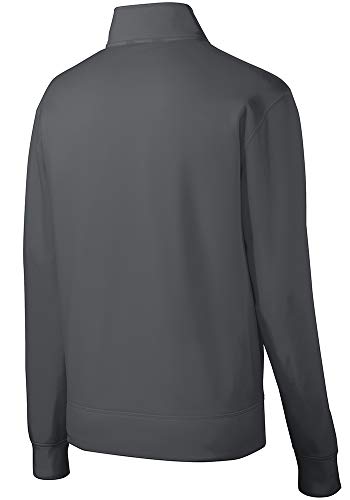 DRIEQUIP - Youth Moisture Wicking Fleece Full-Zip Jacket in Sizes XS-XL - color: Dark Smoke Grey, size: Medium