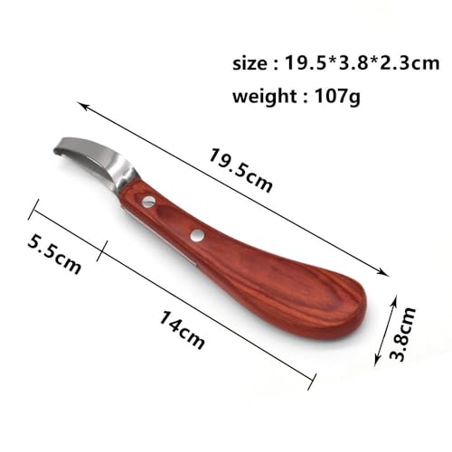 Professional Double-Bladed Horse Hoof Knife, Ultra-Sharp Stainless Steel Farrier Tools with Ergonomic Non-Slip Handle for Comfortable Control, Ideal for Horses, Cows, Goats & Livestock