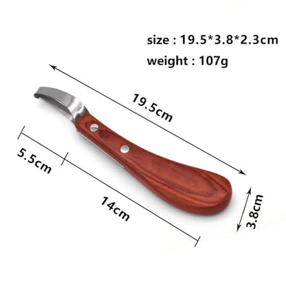 Professional Double-Bladed Horse Hoof Knife, Ultra-Sharp Stainless Steel Farrier Tools with Ergonomic Non-Slip Handle for Comfortable Control, Ideal for Horses, Cows, Goats & Livestock