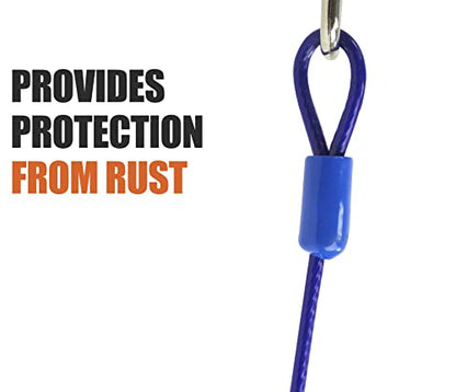 BV Dog Tie Out Cable 25 Feet - Heavy Duty Dog Lead Up to 60 Pounds - Reflective & Rust-Free with Quick Release Swivel Clips & 360° Rotating Clasp - Tangle-Free Dogs Runner for Yard (Blue, Pair) - color: 60lbs/ 25ft/ Blue, style: Pair