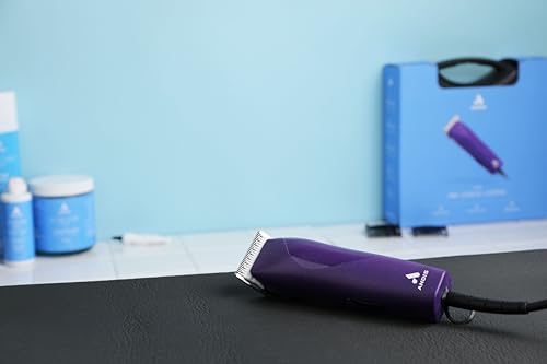 Andis 24820 EasyClip 7-Piece Detachable Ceramic Blade Clipper Kit, Purple - style: New Model