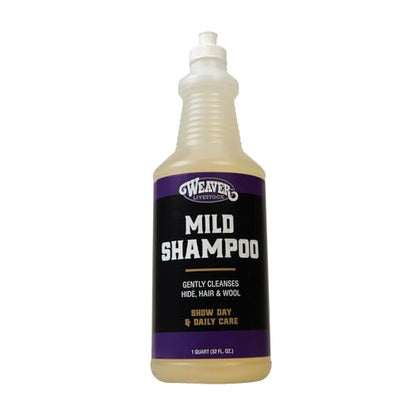 Weaver Livestock Mild Shampoo, Gentle, Effective Coconut-Based Hide, Hair and Wool Shampoo, Daily Use, Cattle Show Supplies