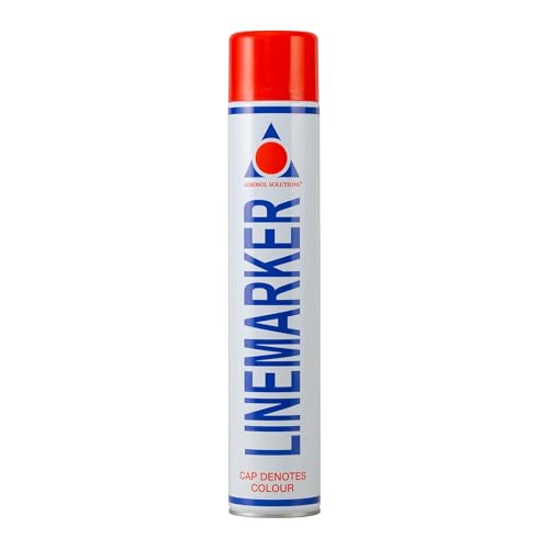 Aerosol Solutions Line Marker Red 26 Oz | High Visibility Grass and Road Spray Paint, All Purpose Striping Paint | Perfect for Athletics, Sports Fields, Hazard & Utility Marking - color: Red, size: 26 Ounce (Pack of 1)