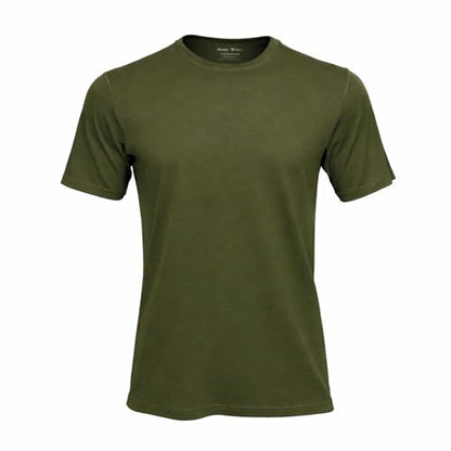 SHEEP RUN Men's Merino Wool Lightweight Hiking Running Workout Breathable Base Layer T Shirt - color: Olive Drab, size: Medium