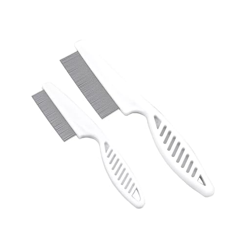 2 Pcs Pet Grooming Comb, Stainless Steel Dog Cat Grooming Combs with Stainless Steel Teeth, Pet Dematting Tools, for Small, Medium & Large Pets