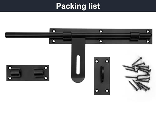 17in Slide Bolt Gate Latch,Left/Right Side Face Mount