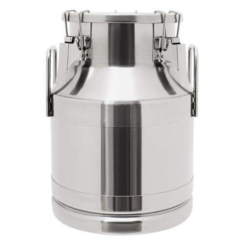 0.03 inchThickened Stainless Steel Milk Can Large Liquid Container Storage,Stainless Steel Milk Bucket With Sealing Lid and Carry Handle,for Wine, Oil Storage Transport (10L/ 2.6 Gal) - size: 10L/ 2.6 Gal