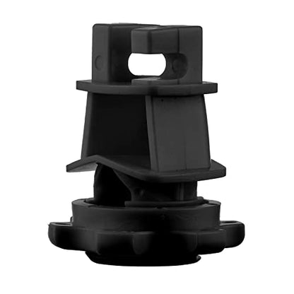 25-Pack Screw-Tight Electric Fence Round Post Insulators, Black - color: Black