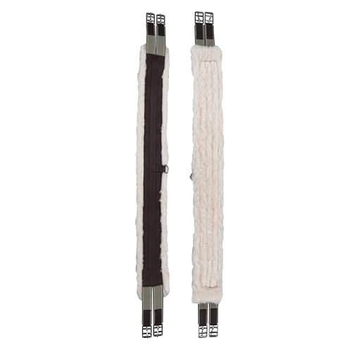 Fleece Padded Horse Girth 32" to 56" - color: Brown, size: 46"