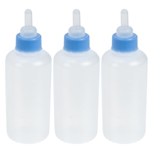 UPKOCH Cat Feeding Bottles 3 Pack Pet Milk Bottles for Kittens and Puppies Lightweight Portable Nursing Supplies for Newborn Animals 3.34 X 1.37 X 1.37 in