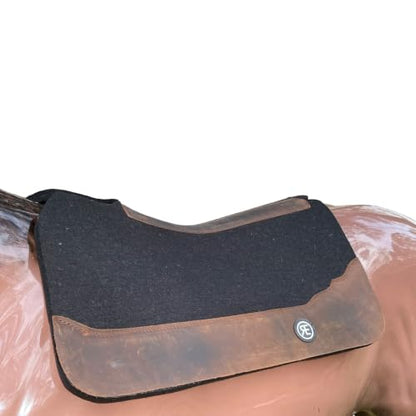 Reinsman Open Wither Apex Saddle Pad | Durable All-Purpose Pressed Wool Felt Shock-Absorbing Moisture-Wicking Western Horse Saddle Pad | Ranch Riding, Horse Training & Equestrian Sport