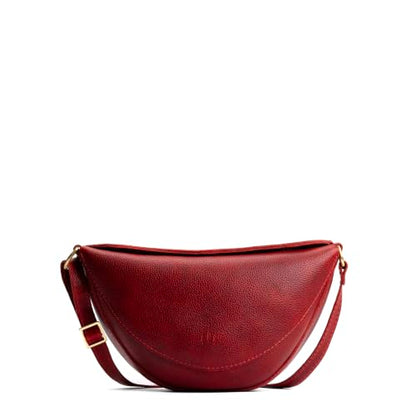 Portland Leather Goods Koala Sling Bag - Adjustable Full-Grain Leather - color: Chili Red, size: Small