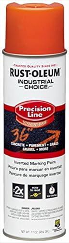 Rust-Oleum 203026 Industrial Choice Inverted Solvent-Based Marking Spray Paint, 17 Oz, Alert Orange - color: Alert Orange, size: 17 Ounce (Pack of 1)