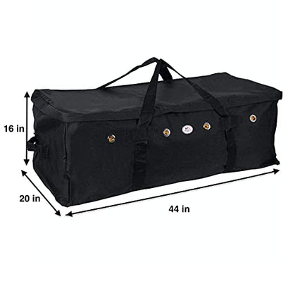 Majestic Ally 1200 D Nylon Fabric Heavy-Duty Hay Bale Storage Bag (Black, Large) - color: Black, size: Large