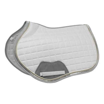 Equinavia Copenhagen Stay Put All Purpose Saddle Pad | Horse - color: White/Slate Grey, size: Pony