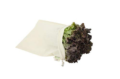 Simple Ecology Reusable Grocery Produce Shopping and Storage Bags, Organic Cotton Muslin, Large 3 pack - size: Large (12"x15") - 3 Pack