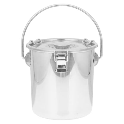 Healeved Stainless Steel Bar Bucket Dog Water Pail Stainless Steel Bucket with Lid Beverage Tub Ice Iron Camping Compost Kitchen Compost Bin Flour Tinplate
