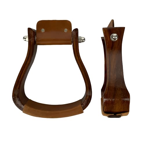 Showman Dark Finish Wooden Stirrups