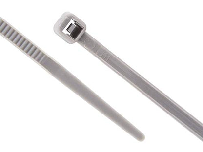 Secure 4 Inch Gray 18 lb Miniature Nylon Cable Tie - 100 Pack - color: Gray, size: 4 Inch