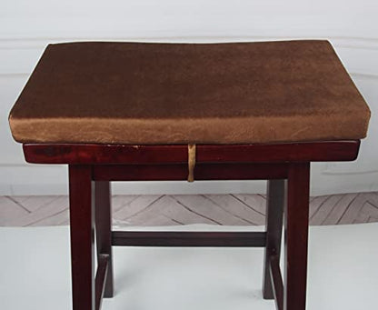 Augld 2 Pack Rectangle Saddle Stool Cushion 9.5"x18" Coffee - color: Coffee, size: 9.5"x18"x1.5"