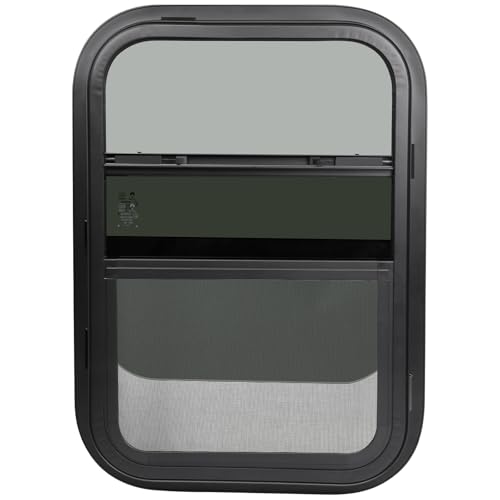 15"W x 22"H RV Windows for Cargo Trailer Camper,Tinted Vertical Sliding - size: 15"W x 22"H