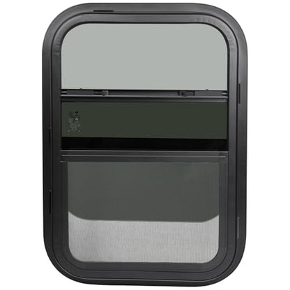 15"W x 22"H RV Windows for Cargo Trailer Camper,Tinted Vertical Sliding - size: 15"W x 22"H