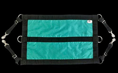 Majestic Ally 1200D 29"x19" Horse Stall Guard with Adjustable Straps and Hardware (Turquoise Black) - color: Turquoise Black