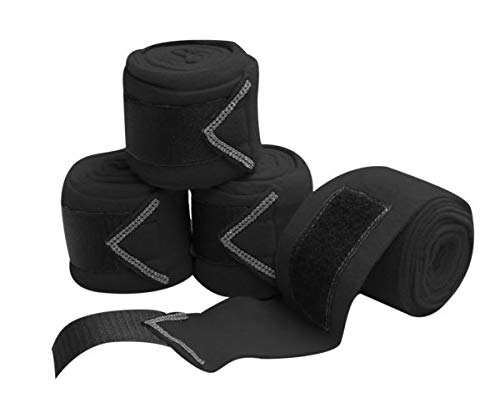 Fleece Polo Wraps w/Rhinestones - color: Black