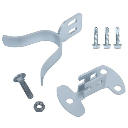 WellMade 1-3/8" Flat Back Wall Mount Chain Link Fork Latch - Heavy Duty Galvanized Steel Gate Latch with Padlock Hole, Fits Outdoor Wooden Gates & Fences (1 Pack) - size: 1 Pack
