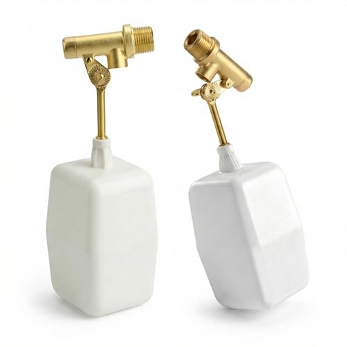 2PCS 3/8" Water Float Valve, with Brass Adjustable Arm, Automatic Fill and Water Level Control Valve, for onds, Fountains, Tanks & Aquariums