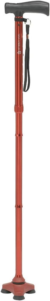HurryCane Freedom Edition Foldable Walking Cane with T Handle - color: Red, size: 1 Count (Pack of 6)