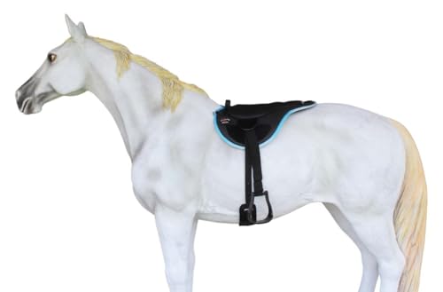 CHALLENGER Horse Saddle PAD Horse Western Lightweight Breathable Neoprene Bareback 39TS03 - color: Black/Turquoise