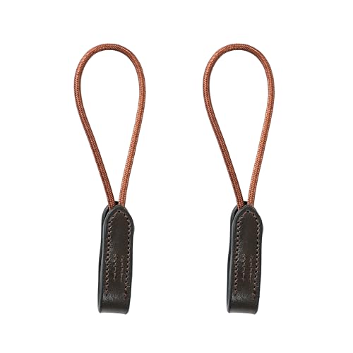 Exion Rope Pelham Bit Converters for English Horse Bridle – Premium Vegetable Tanned Leather Roundings – Single Rein Conversion for Eventing & Jumping – Stainless Steel Hardware – One Pair - color: Havana Brown