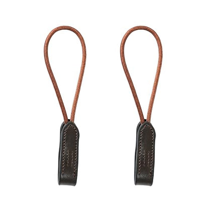 Exion Rope Pelham Bit Converters for English Horse Bridle – Premium Vegetable Tanned Leather Roundings – Single Rein Conversion for Eventing & Jumping – Stainless Steel Hardware – One Pair - color: Havana Brown