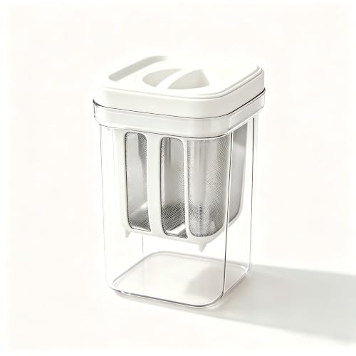 Premium Greek yogurt strainer with lid, 80-mesh stainless steel sieve