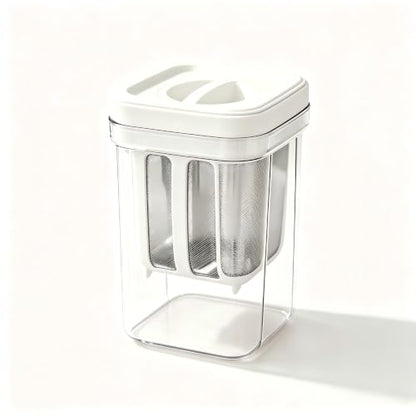 Premium Greek yogurt strainer with lid, 80-mesh stainless steel sieve