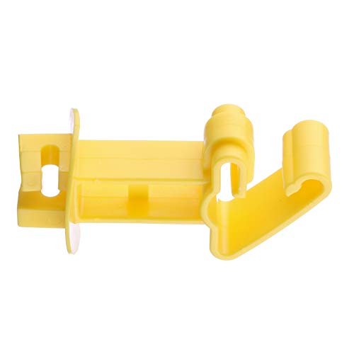 25-Pack Electric Fence T-Post Insulators, Snap-On Extended - color: Yellow